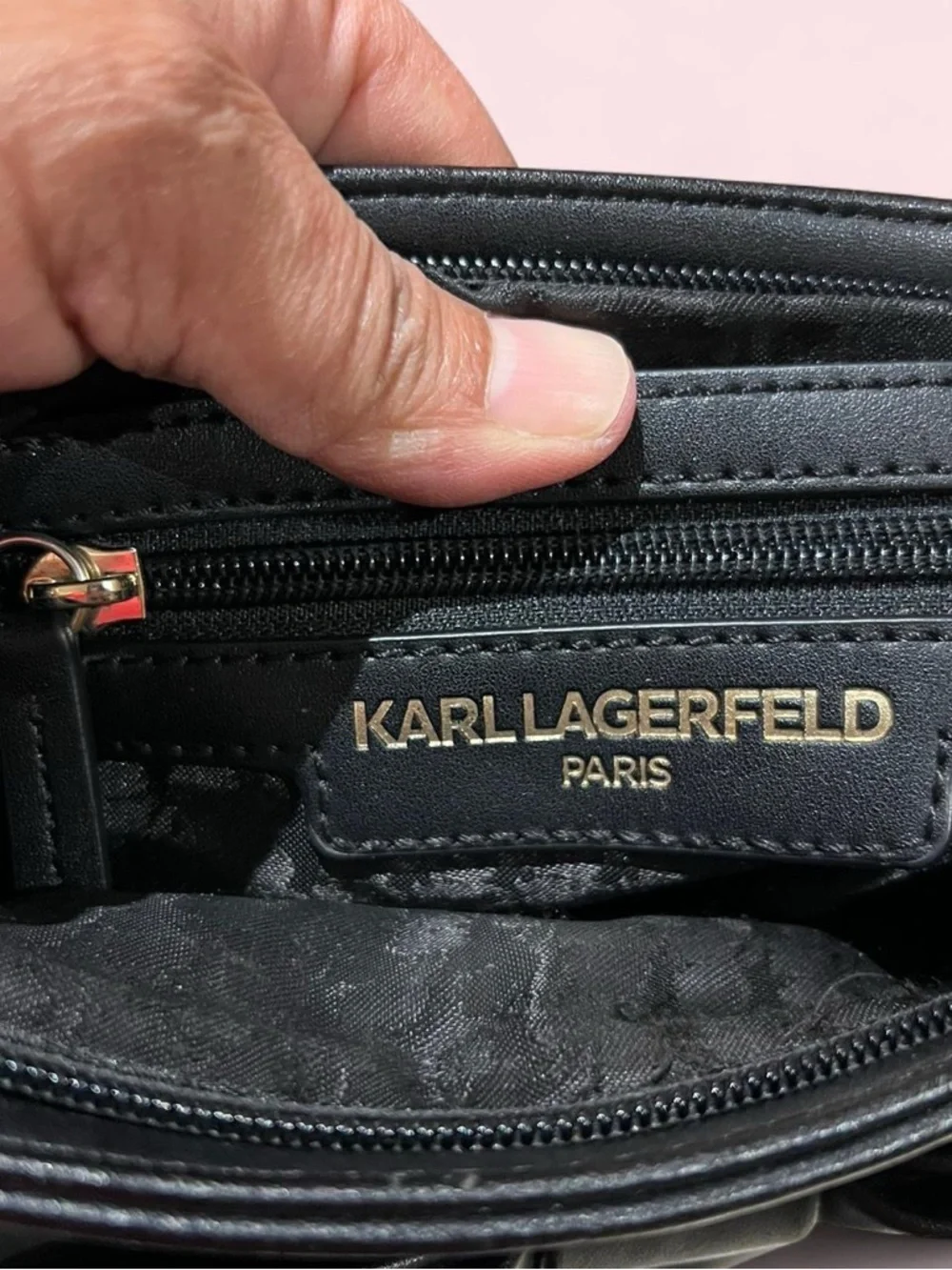 Karl Lagerfeld Black Bow-Accent Crossbody Bag - Picture 6 of 8